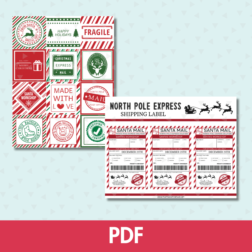 North Pole Shipping Labels Free - Printable North Pole Shipping Labels 