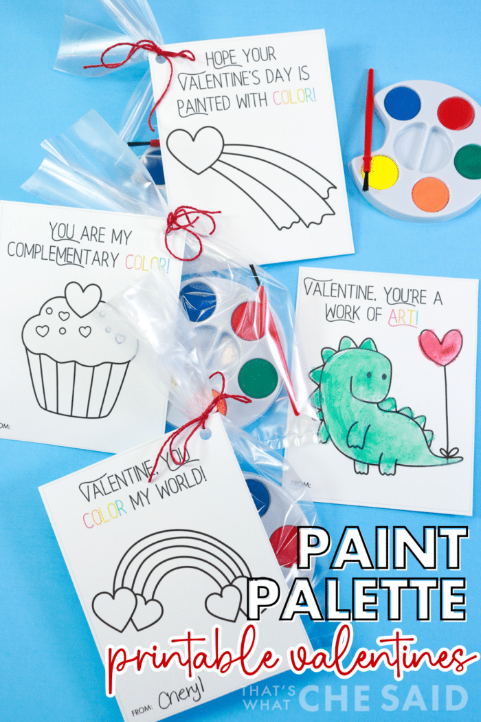 Paint Palette free printable valentine pinterest social image