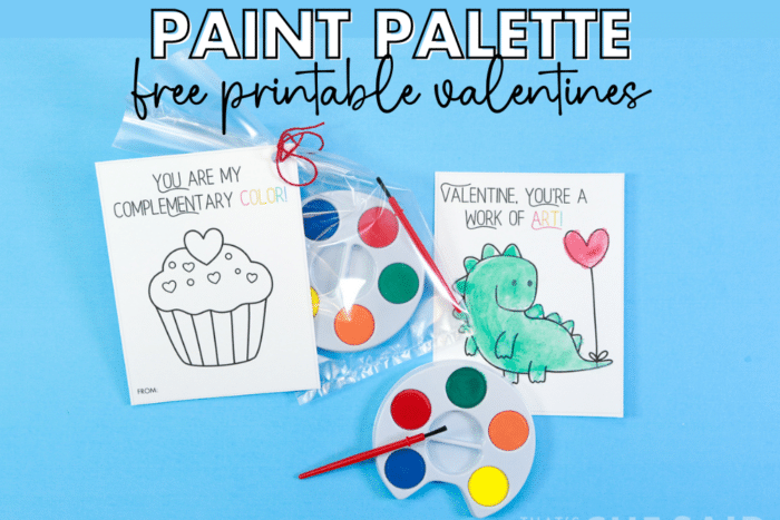 Paint Palette free printable valentine facebook social image