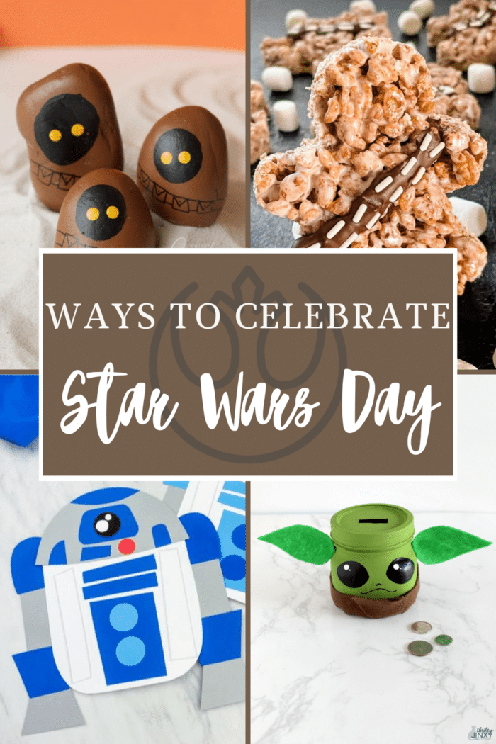 Collage of 4 star Wars crafts and recipes