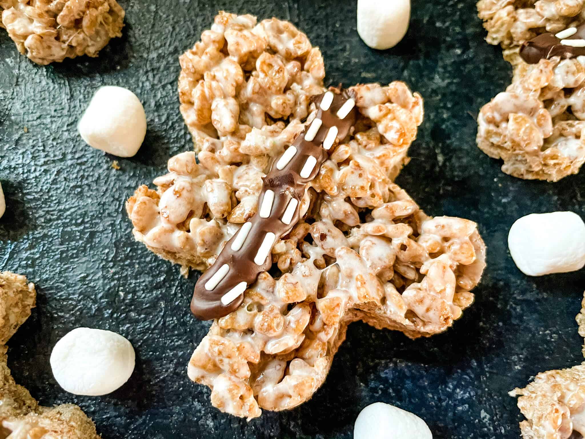 Chewbacca shaped rice Krispie Treat