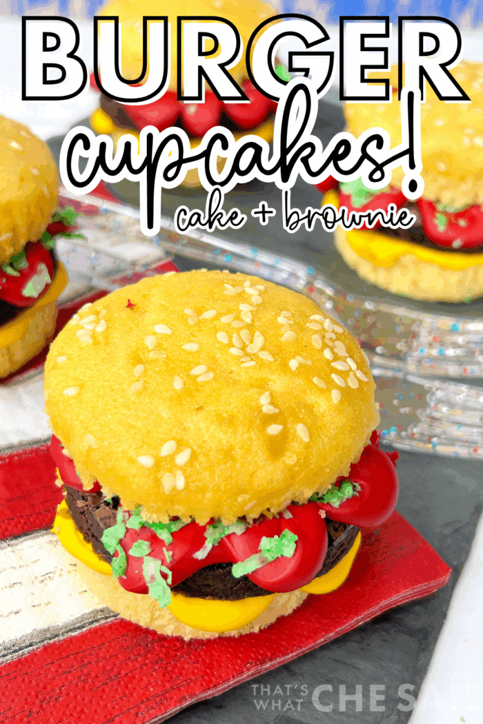Pin image - Burger Cupcakes