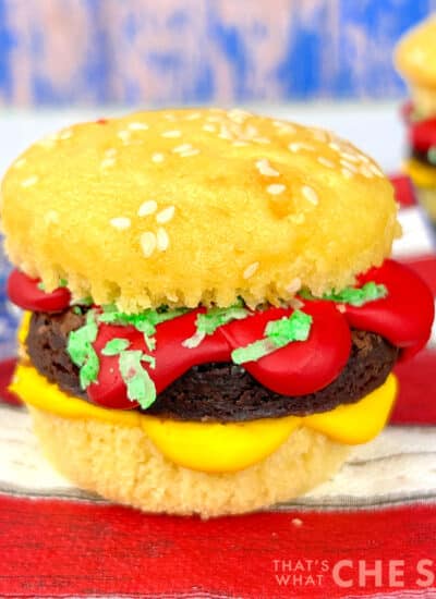 Burger Cupcake in Square format