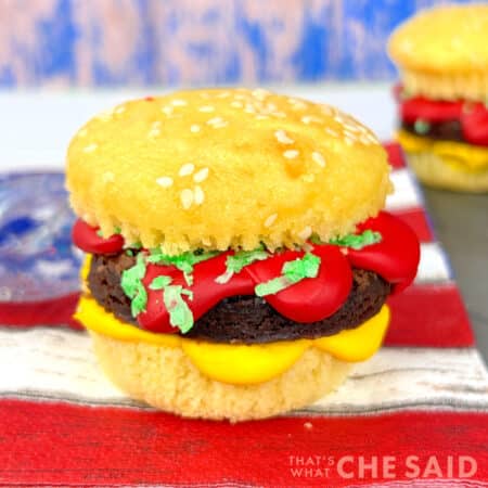 Burger Cupcake in Square format