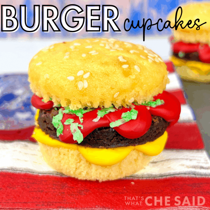 Instagram image - Burger Cupcakes
