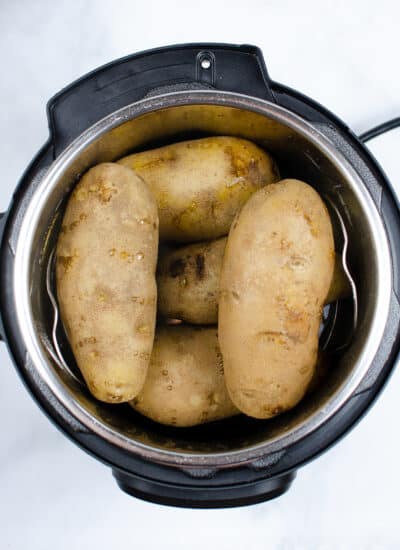 Potatoes inside an instant pot no lid