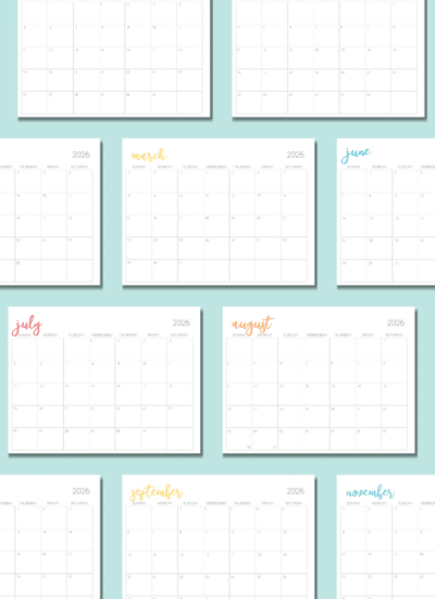 free printable 2026 calendar