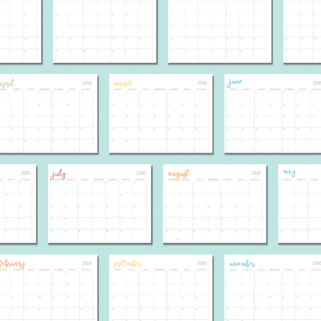 free printable 2026 calendar
