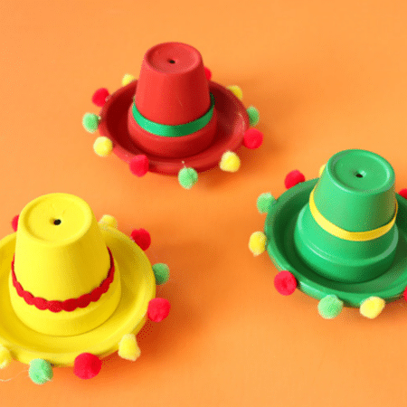 Clay Pot Sombrero craft in square format