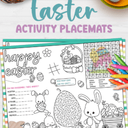Easter activity placemats pin image