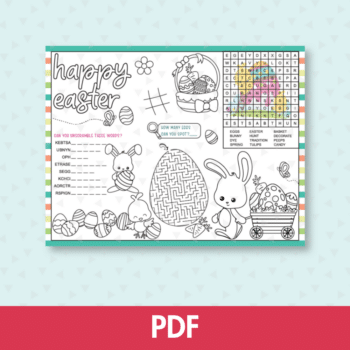 shop graphic for free printable easter placemat