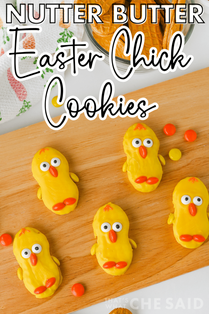 Nutter butter Easter Chick Cookies Pinterest Pin