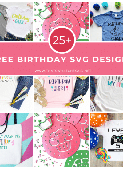 Square Collage of 25+ Free Birthday SVG Files
