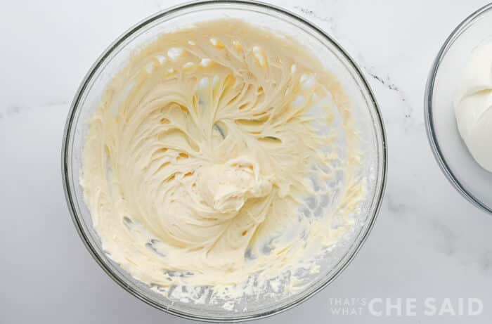 Vanilla Extract, Cream Cheese & Powdered Sugar Mixed