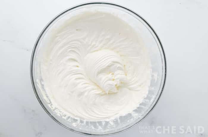 Cool Whip added to Vanilla Extract, Cream Cheese & Powdered Sugar