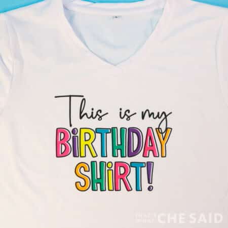 White T-shirt with colorful sublimation design