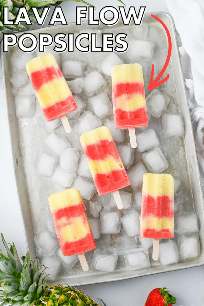 Lava flow popsicles pin image