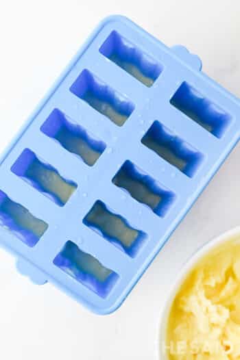 pineapple layer added to mold