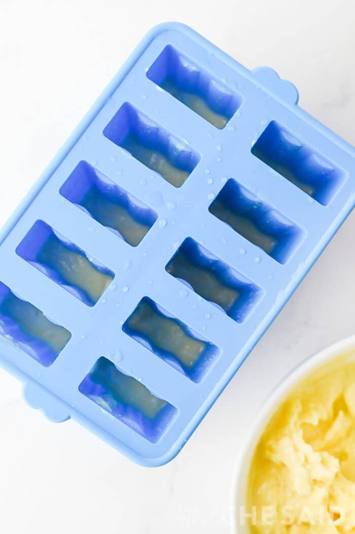 pineapple layer added to mold