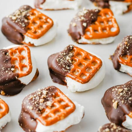 Smore Pretzel Bites close up vertical