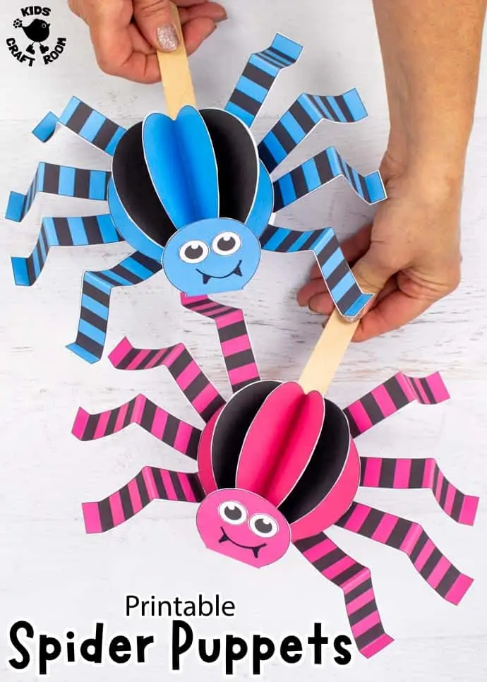 Printable Spider Puppets