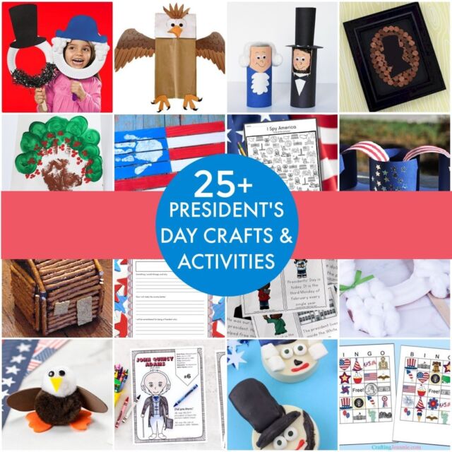 If your kids are off school on Monday, why not grab them a fun craft or activity to keep them busy? Here are over 25 Crafts and activities perfect for President's Day!
https://www.thatswhatchesaid.net/presidents-day-crafts-activities/