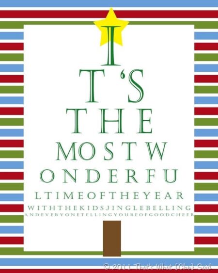 Christmas Eye Chart