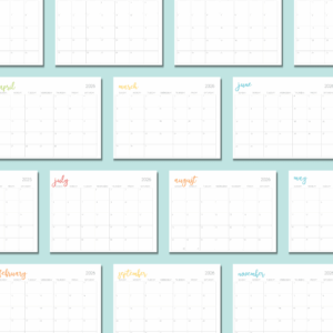 2026 Printable Monthly Calendar
