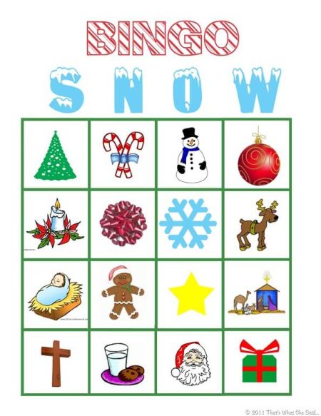 Christmas Bingo Game Free Printable