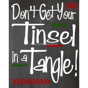 Tinsel in a Tangle - Christmas Printable