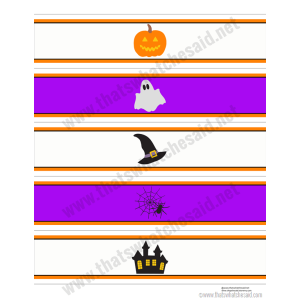 Printable Halloween Water Bottle Labels