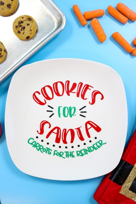 Cookies for Santa Carrots for the Reindeer Plate SVG