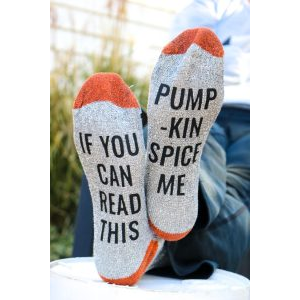 Pumpkin Spice Funny Saying Socks