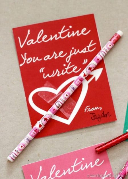 Just Write Printable Valentine Card