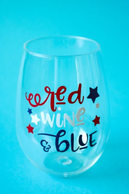 Red Wine & Blue Wine Glass Decal