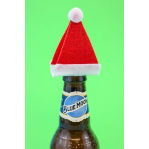 Santa Hat Bottle Toppers