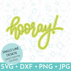 Hooray Single Line SVG