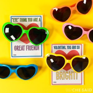 Sunglasses Valentine Printable