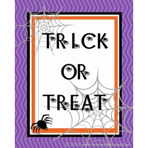 Trick or Treat Printable