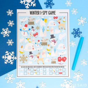 Winter I-Spy Printable